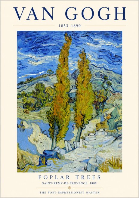 Van Gogh Poplar Trees No1 - Poster
