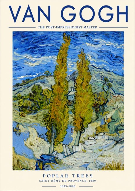 Van Gogh Poplar Trees No3 - Poster