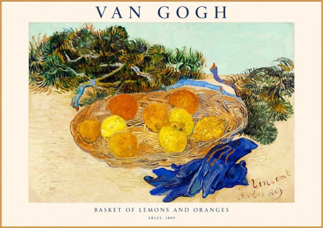 Van Gogh Basket of Lemons and Oranges No1 - Poster