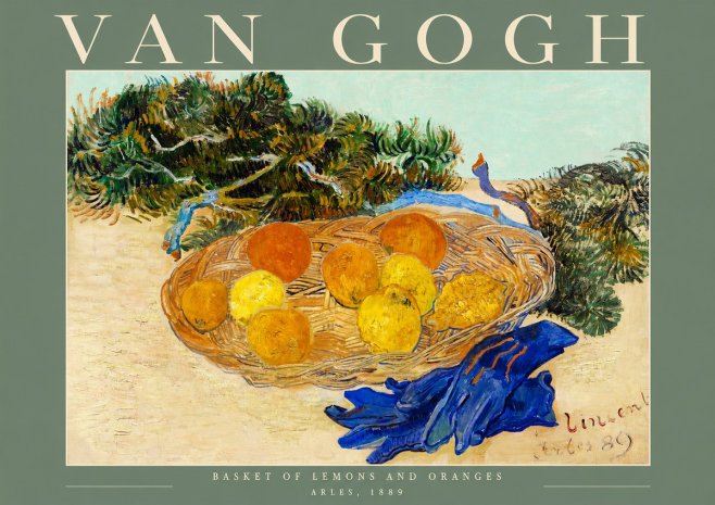 Van Gogh Basket of Lemons and Oranges No2 - Poster