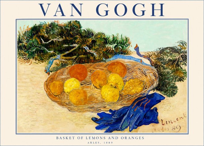 Van Gogh Basket of Lemons and Oranges No4 - Poster