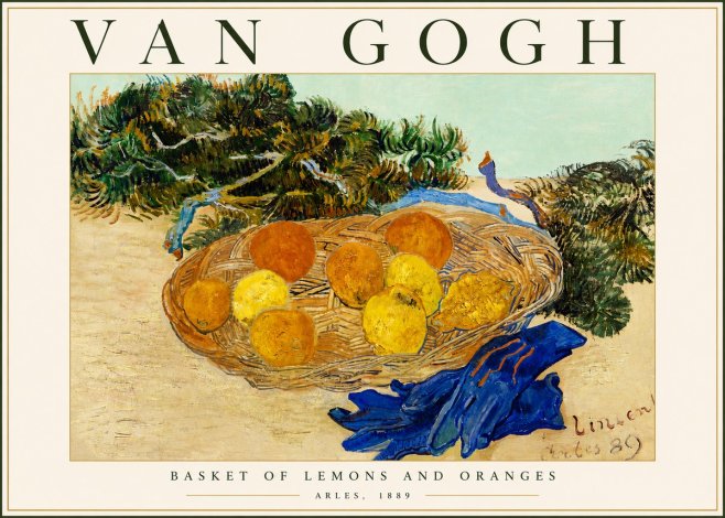 Van Gogh Basket of Lemons and Oranges No5 - Poster