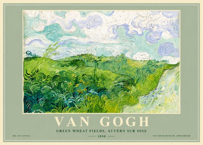 Van Gogh Green Wheat Fields, Auvern Sur Oise No4 - Poster
