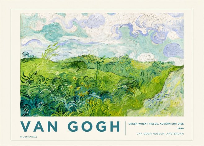 Van Gogh Green Wheat Fields, Auvern Sur Oise No5 - Poster