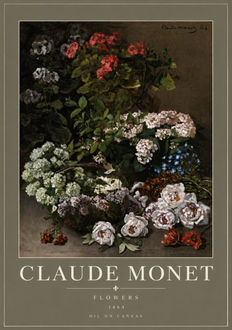Monet Flowers No4 - Poster