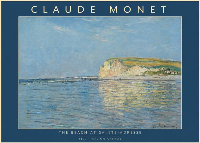 Monet The Beach at Sainte-adresse III No2 - Poster