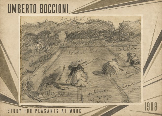 Umberto Boccioni Study for Peasants at Work No2 - Poster