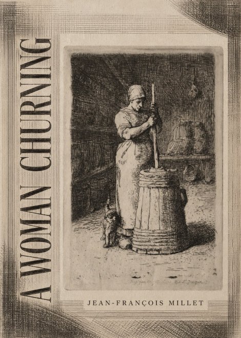 Jean-François Millet A Woman Churning No2 - Poster