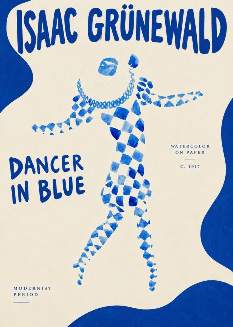 Isaac Grünewald Dancer in Blue No4 - Poster