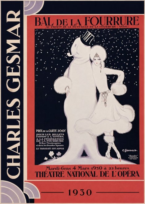 Charles Gesmar Bal De La Fourrure II No2 - Poster
