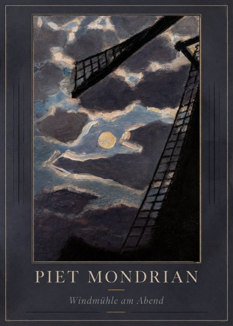 Piet Mondrian Windmühle Am Abend II No1 - Poster