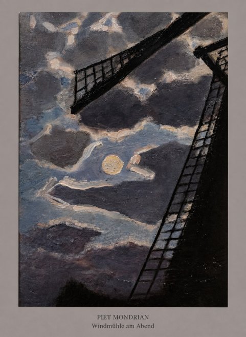 Piet Mondrian Windmühle Am Abend II No5 - Poster