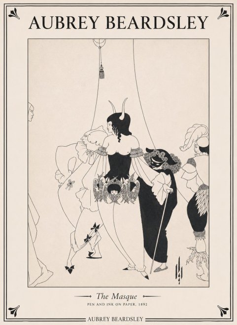 Aubrey Beardsley The Masque No1 - Poster