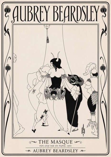 Aubrey Beardsley The Masque No5 - Poster