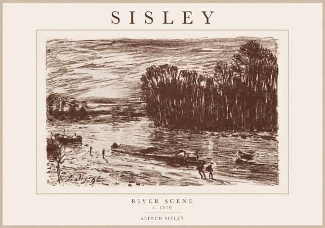 Sisley River Scene No1 - Poster
