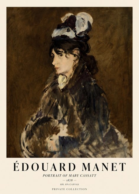 Édouard Manet Young Woman in a Hat V No2 - Poster