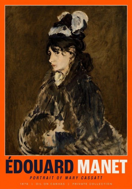 Édouard Manet Young Woman in a Hat V No3 - Poster
