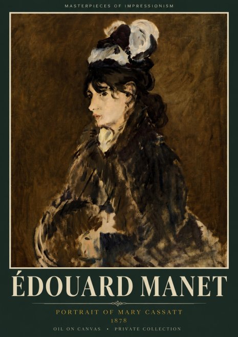 Édouard Manet Young Woman in a Hat V No4 - Poster