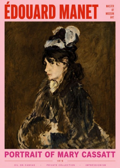 Édouard Manet Young Woman in a Hat V No6 - Poster
