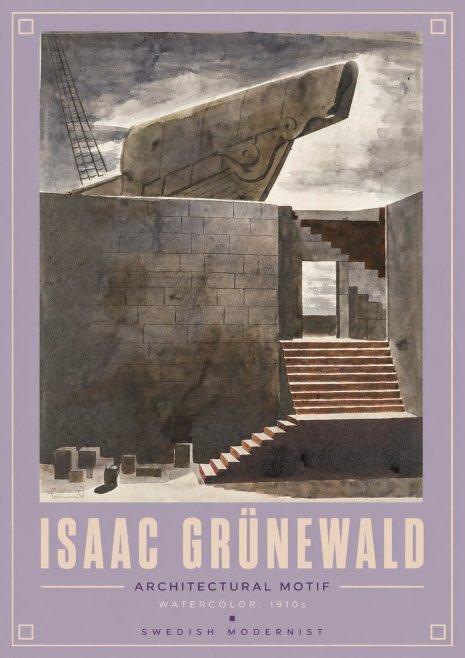 Isaac Grünewald Architectural Motif II No4 - Poster