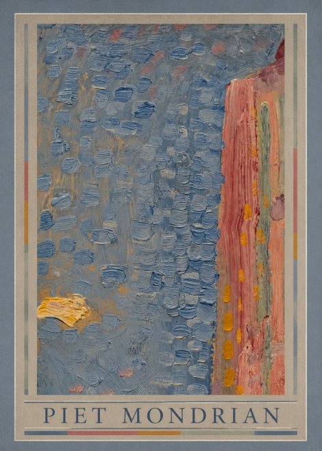 Piet Mondrian Façade in Sunlight No1 - Poster