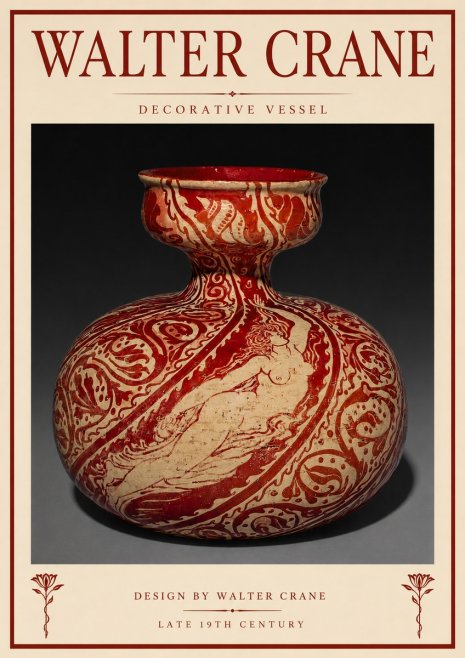 Walter Crane Decorative Vessel No3 - Poster