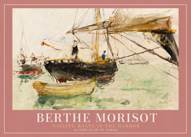 Berthe Morisot Sailing Boats in the Harbor No5 - Poster