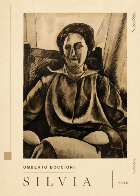 Umberto Boccioni Silvia No3 - Poster