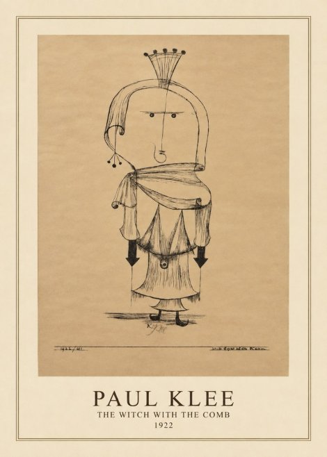 Paul Klee The Witch with the Comb No4 - Poster