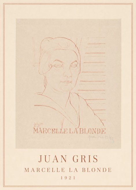 Juan Gris Marcelle La Blonde No1 - Poster