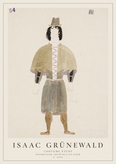 Isaac Grünewald Costume Study V No1 - Poster