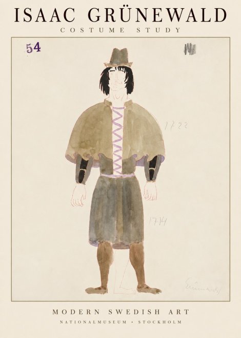 Isaac Grünewald Costume Study V No2 - Poster