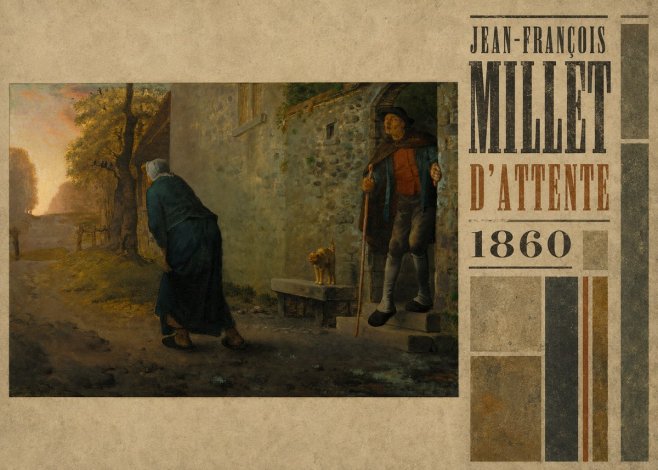 Jean-François Millet D'attente No4 - Poster