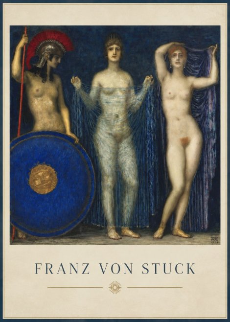 Franz von Stuck The Three Nudes No2 - Poster