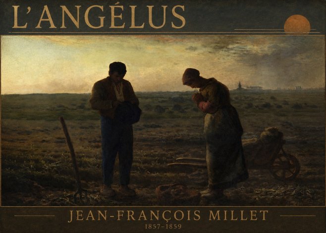 Jean-François Millet L'angélus III No3 - Poster