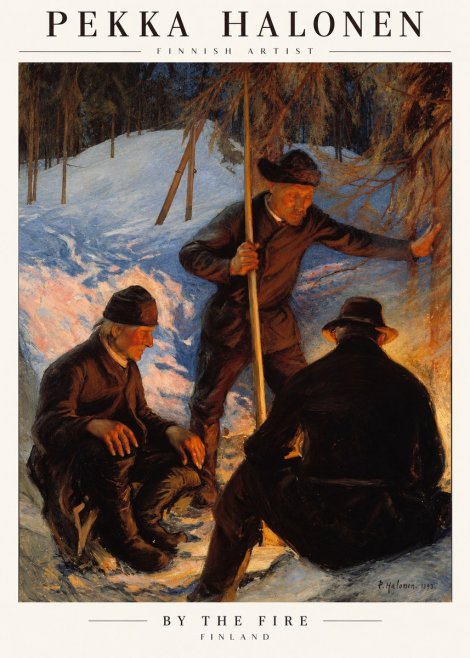 Pekka Halonen By the Fire No1 - Poster