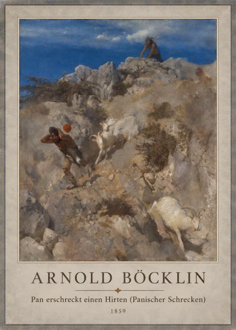 Arnold Böcklin Pan Erschreckt Einen Hirten (Panischer Schrecken) No1 - Poster