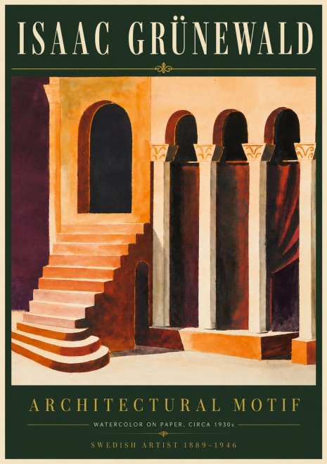 Isaac Grünewald Architectural Motif III No6 - Poster