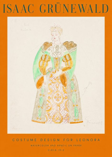 Isaac Grünewald Costume Design for Leonora No2 - Poster