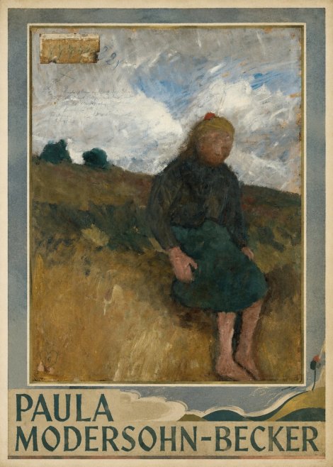 Paula Modersohn-Becker Seated Girl in the Moor No2 - Poster
