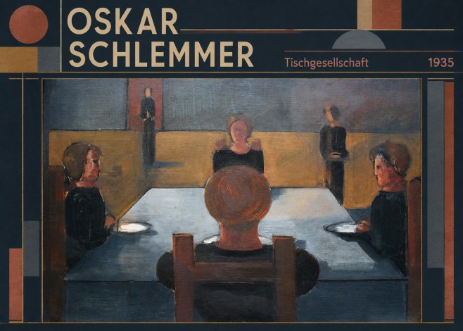 Oskar Schlemmer Tischgesellschaft No3 - Poster