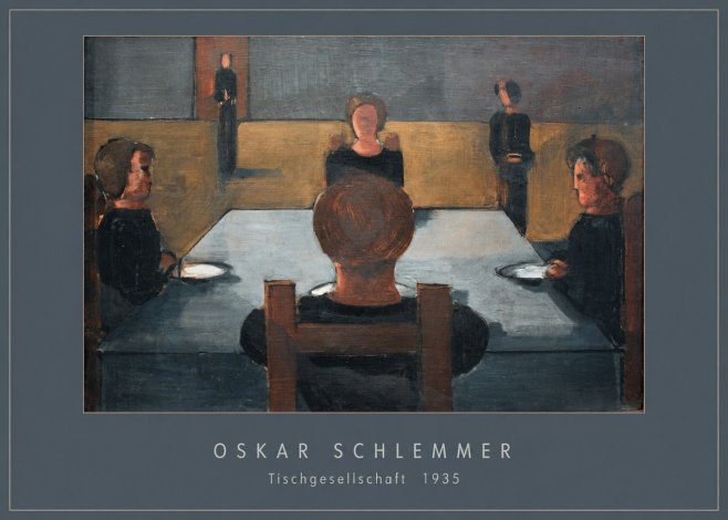 Oskar Schlemmer Tischgesellschaft No4 - Poster