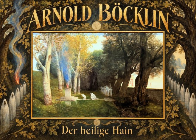 Arnold Böcklin Der Heilige Hain II No6 - Poster