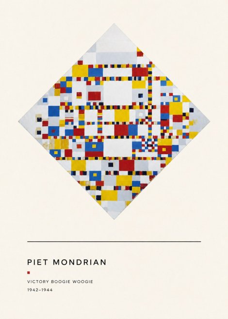 Piet Mondrian Victory Boogie Woogie No4 - Poster