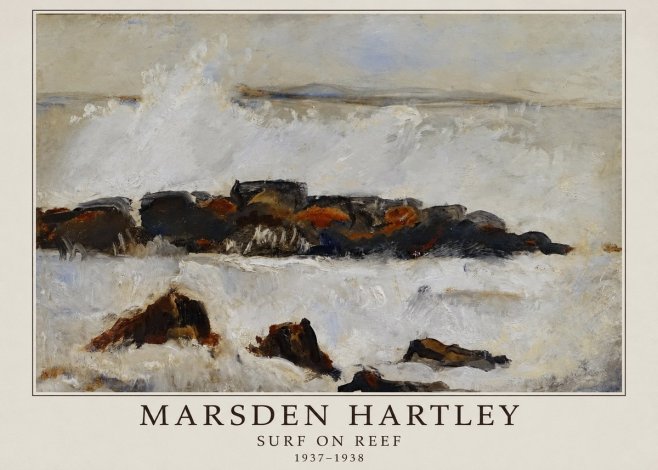 Marsden Hartley Surf on Reef No3 - Poster