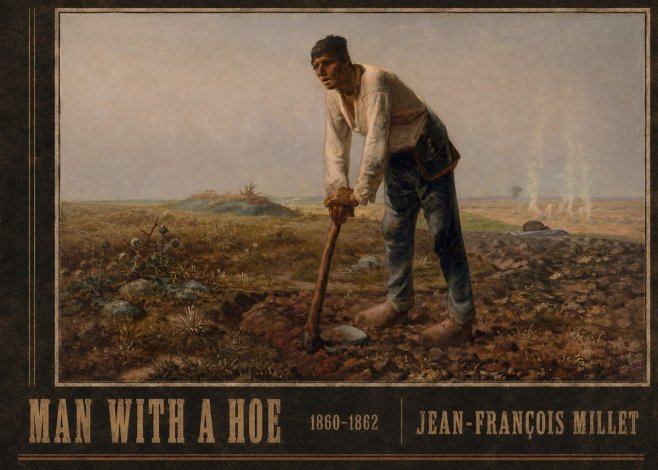 Jean-François Millet Man with a Hoe No3 - Poster