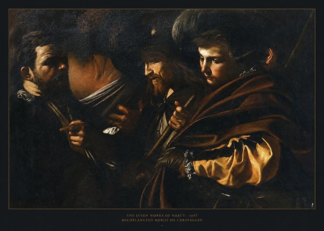 Michelangelo Merisi da Caravaggio The Seven Works of Mercy VI No6 - Poster