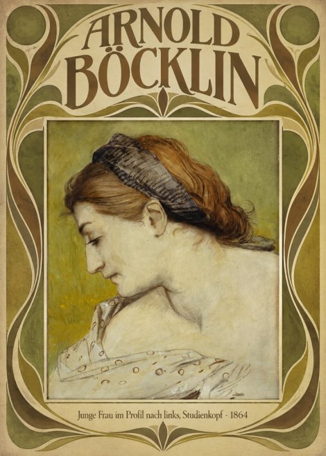 Arnold Böcklin Junge Frau Im Profil Nach Links, Studienkopf No6 - Poster