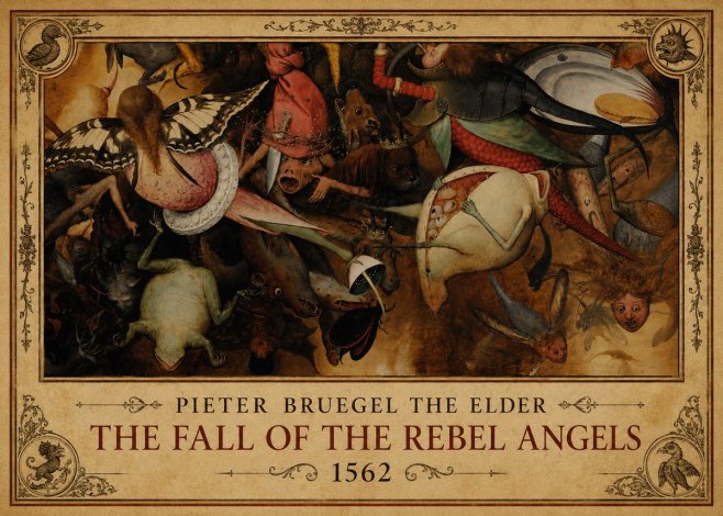 Pieter Bruegel The Fall of the Rebel Angels V No1 - Poster