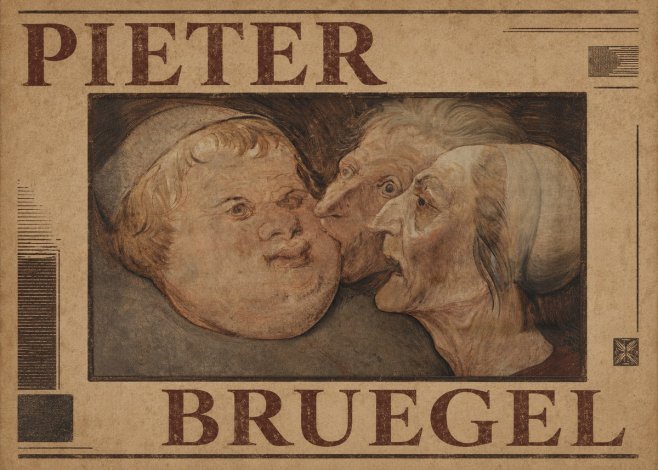 Pieter Bruegel Three Grotesque Heads No2 - Poster